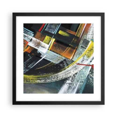 Poster in black frame - Energy of Movement - 40x40 cm