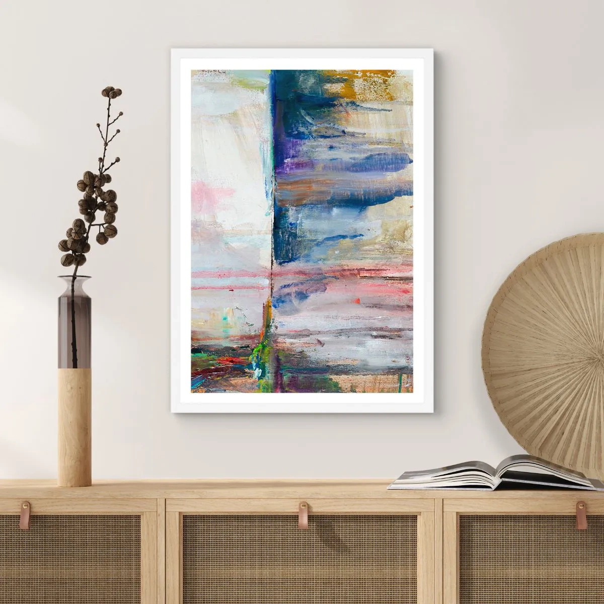 Poster in white frmae - Colourful Impressions an Associations - 70x100 cm