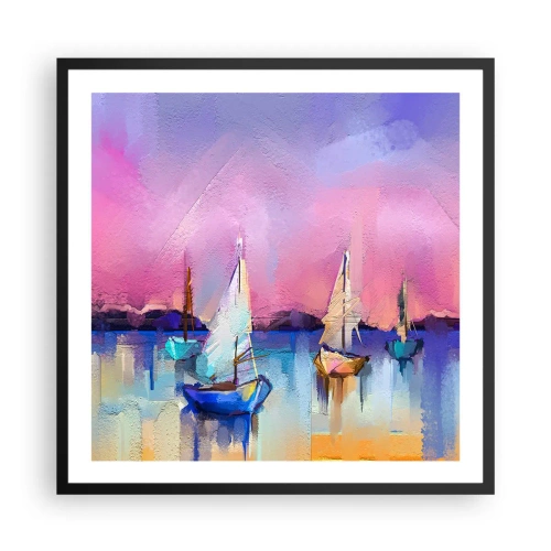 Poster in black frame - Direction: High Sees - 60x60 cm