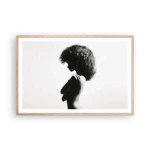 Poster in light oak frame - Like a Flower on a Thin Stem - 91x61 cm
