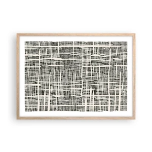Poster in light oak frame - Woven Composition - 70x50 cm