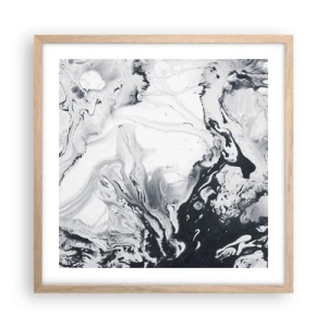 Poster in light oak frame - Earth's Interior - 50x50 cm