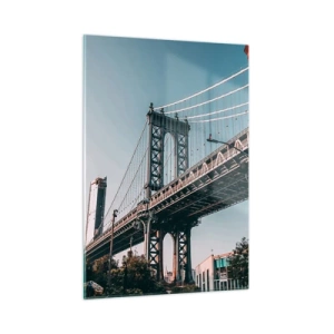 Glass picture - Over the City Waves - 50x70 cm