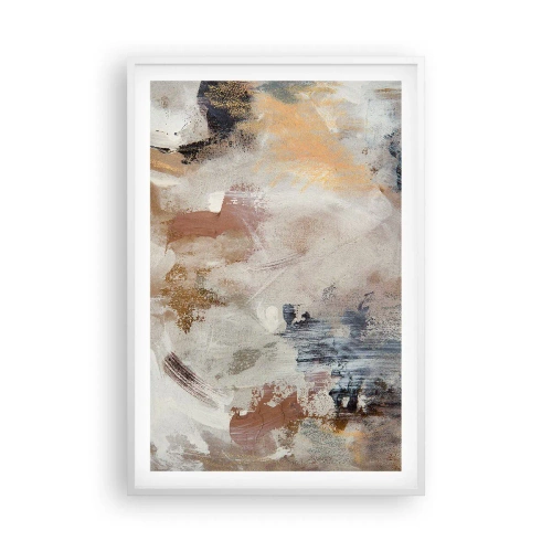 Poster in white frmae - Foggy Abstract - 61x91 cm