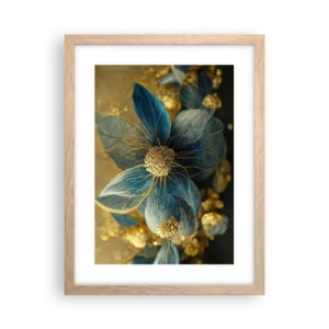 Poster in light oak frame - Blossoming in Gold - 30x40 cm