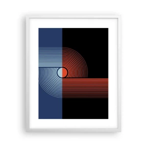 Poster in white frmae - In a Geometrical Embrace - 40x50 cm