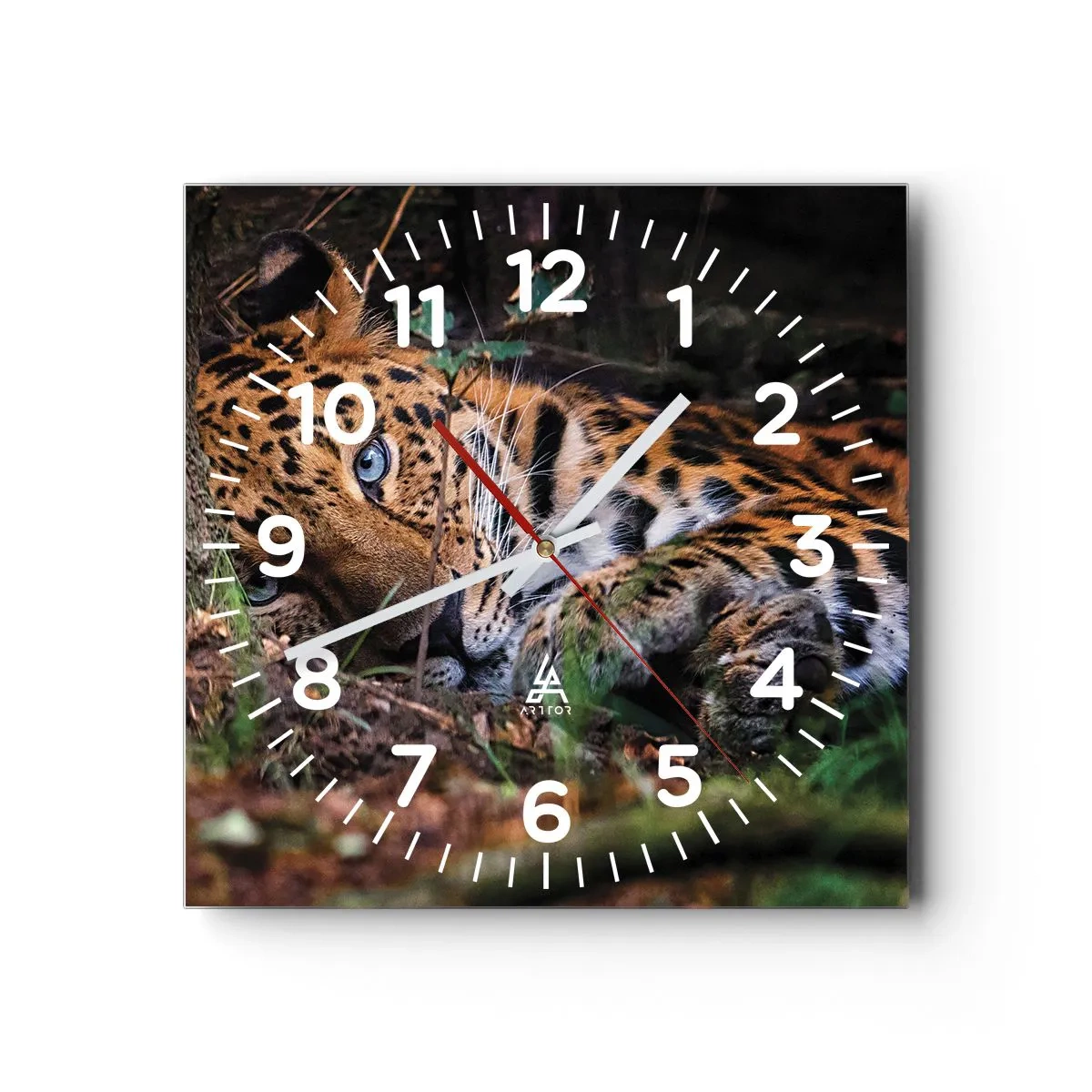 Wall clock - Clock on glass - Trust Me - 30x30 cm