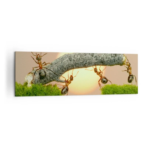 Canvas picture - Joyful, Mutual Work - 160x50 cm