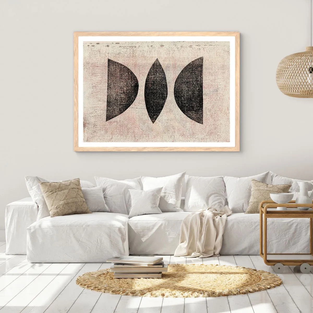 Poster in light oak frame - Ethnic Abstraction - 40x30 cm