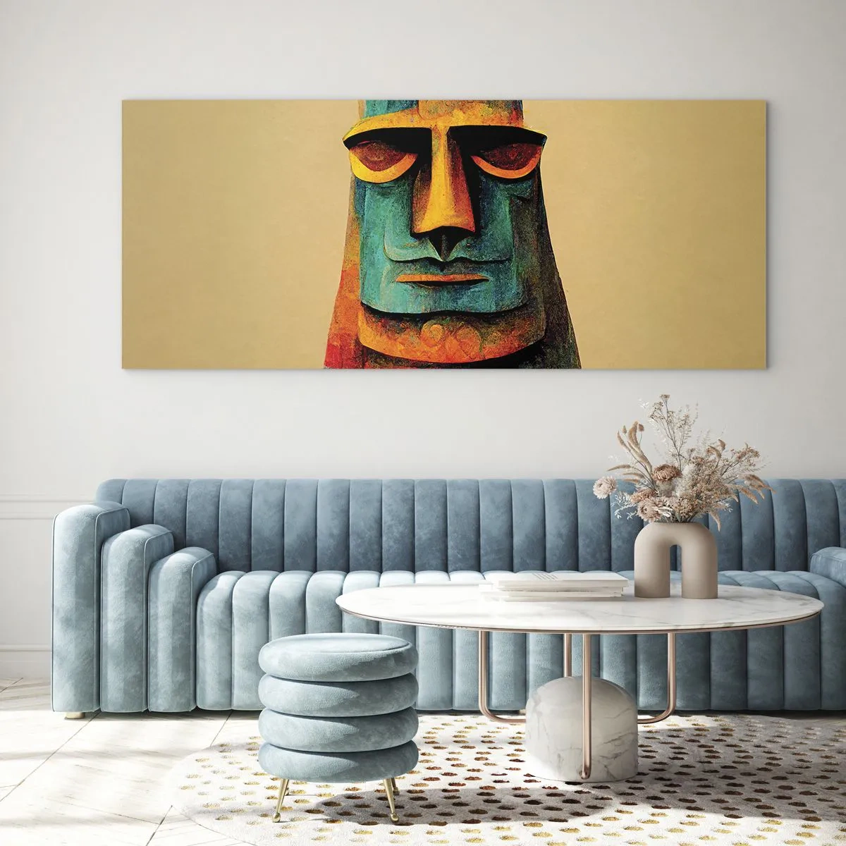 Glass picture - Statuesque but Friendly - 90x30 cm