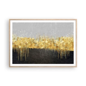 Poster in light oak frame - In and Up - 100x70 cm