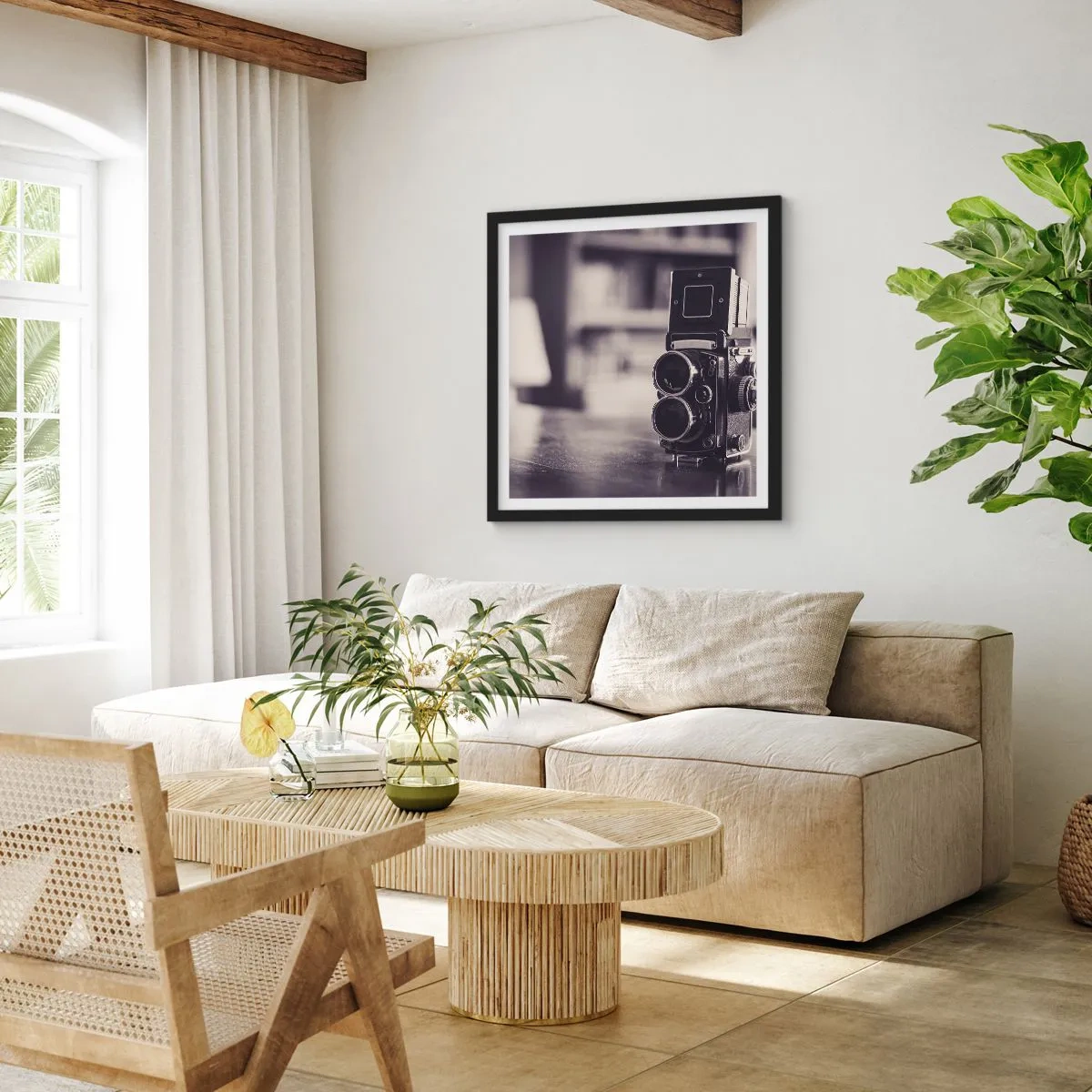 Poster in black frame - Magic of the Old Photograph - 30x30 cm