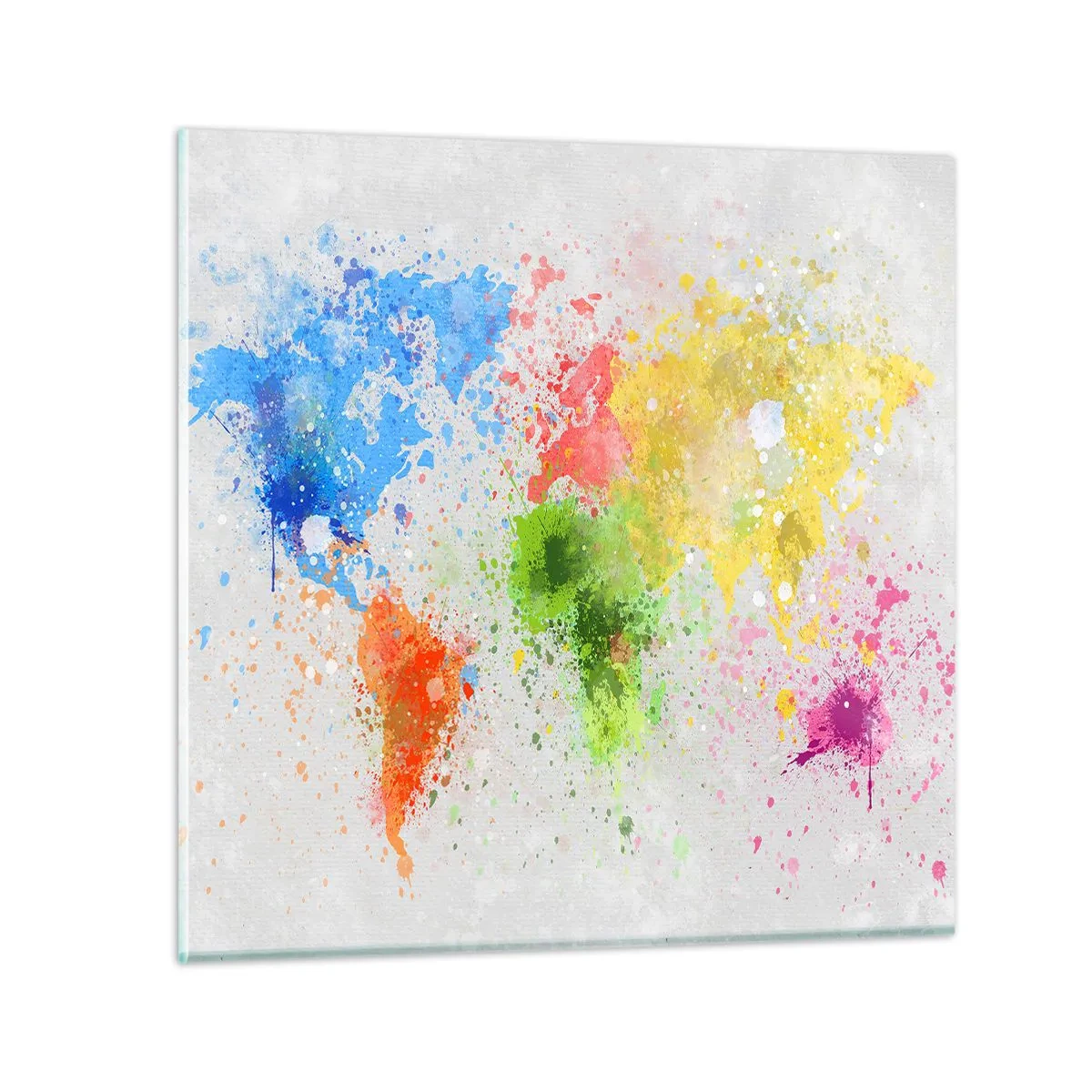 Glass picture - All the Colours of the World - 40x40 cm