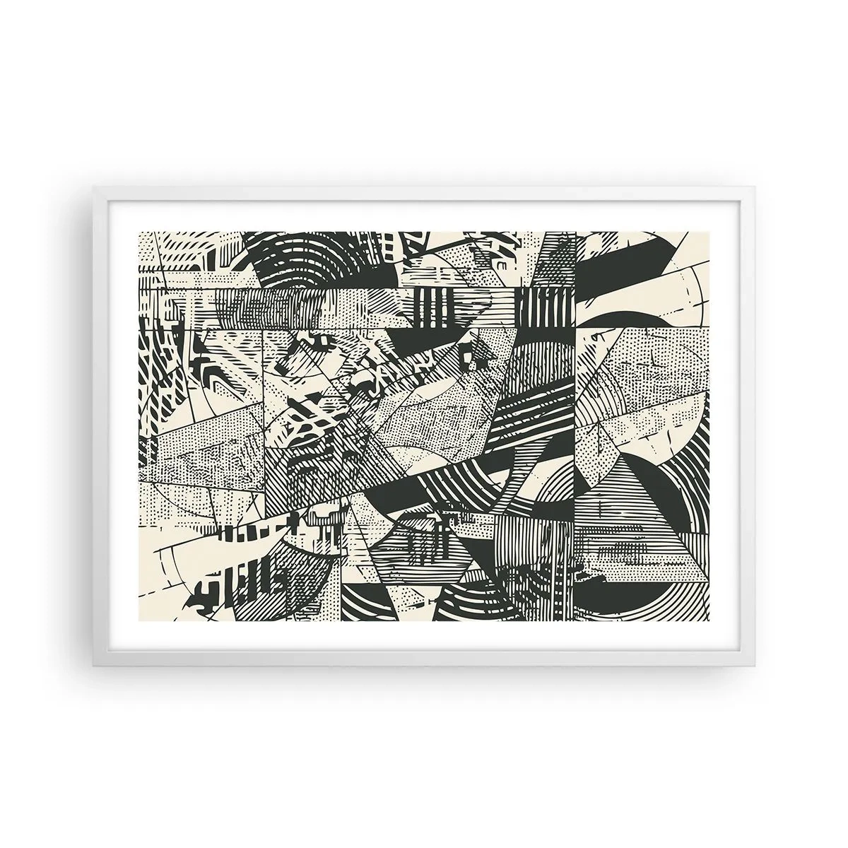 Poster in white frmae - Dynamics of Contemporaneity - 70x50 cm