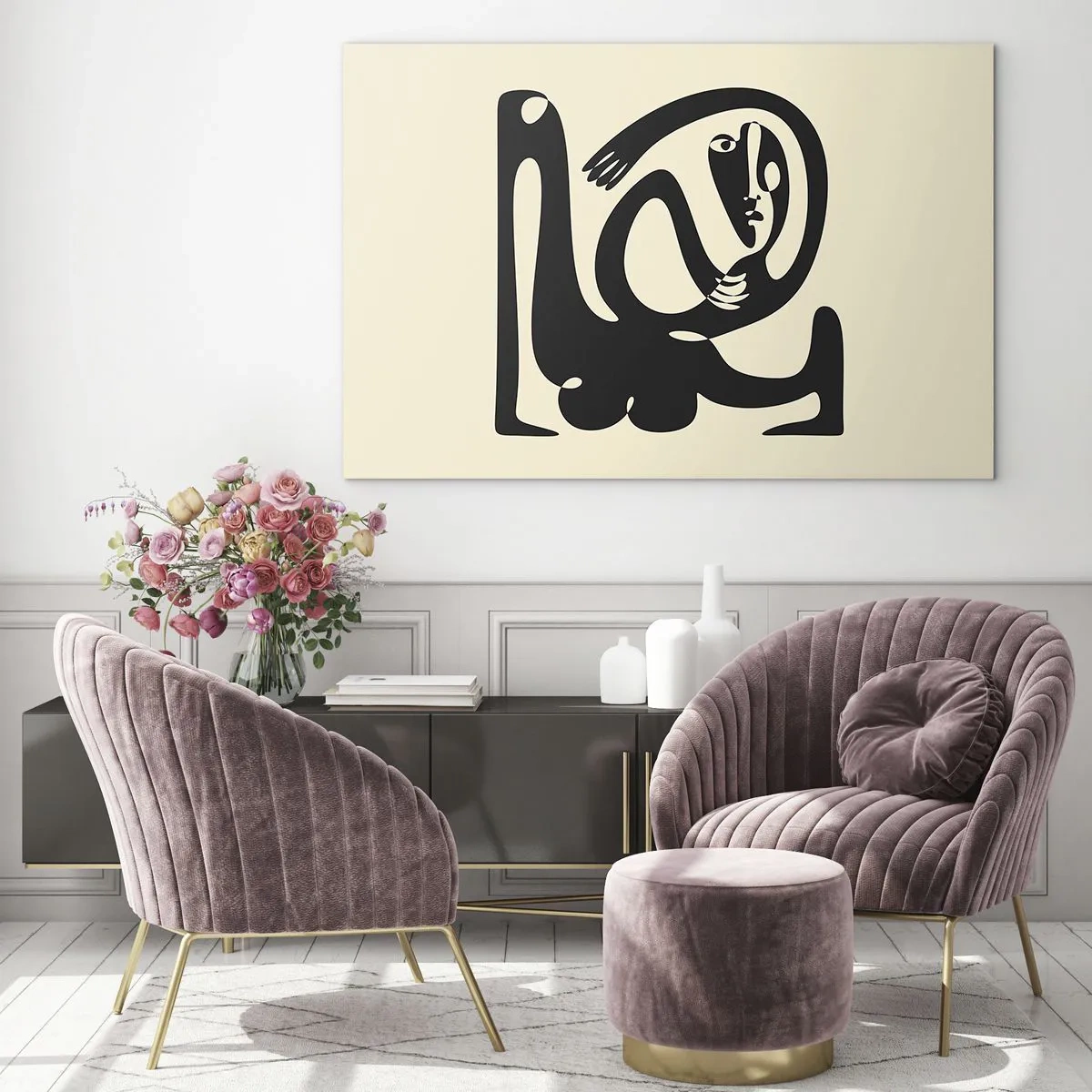 Glass picture - Almost Picasso - 100x70 cm