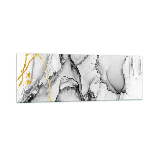 Glass picture - Composition with a Golden Motif - 90x30 cm