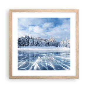 Poster in light oak frame - Dazling and Crystalline View - 40x40 cm