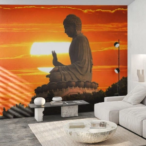 Photo Wallpaper Standard Eco - Facing the World - Asia, Buddha, Culture - 200x140 cm