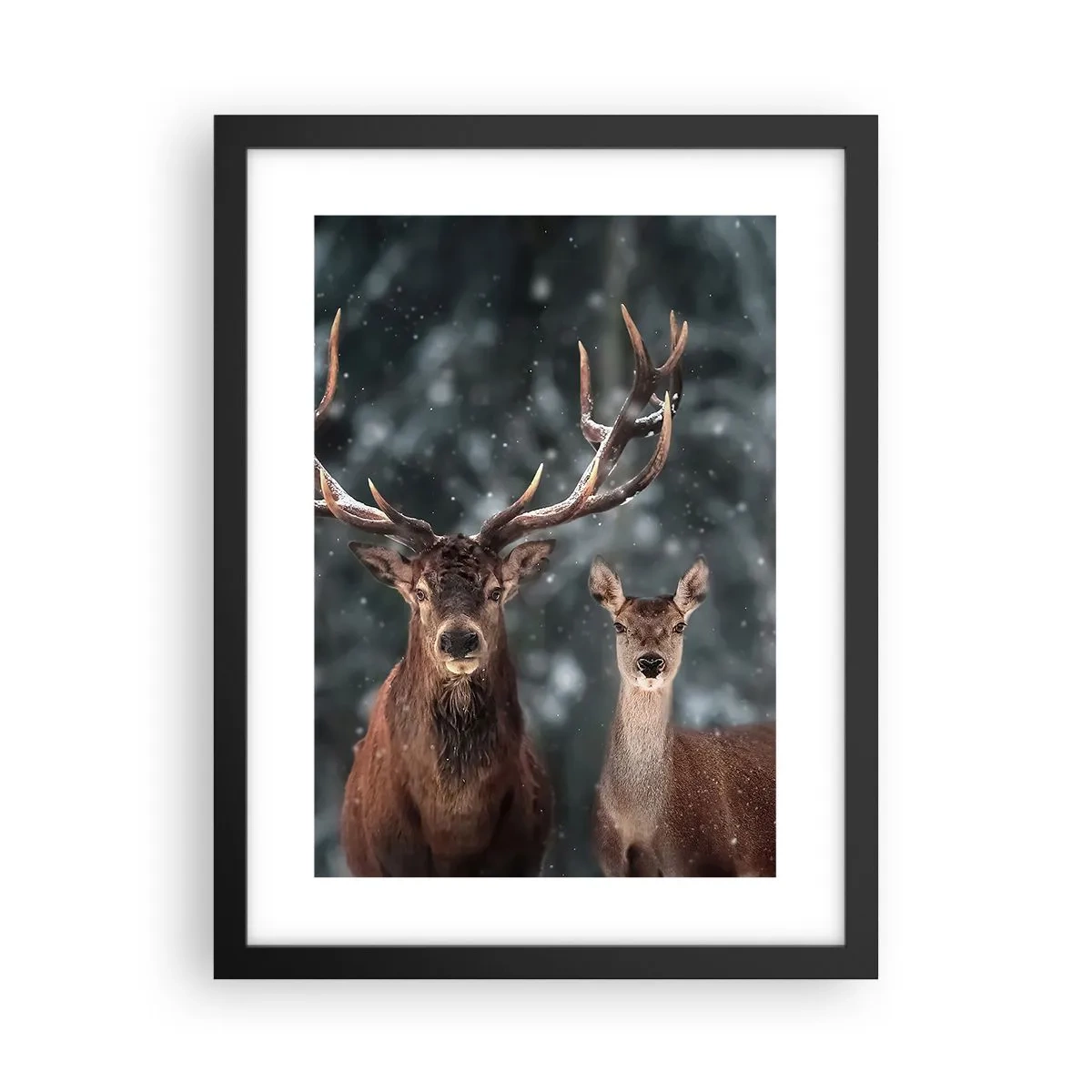 Poster in black frame - Master of the Forest with His Wife - 30x40 cm