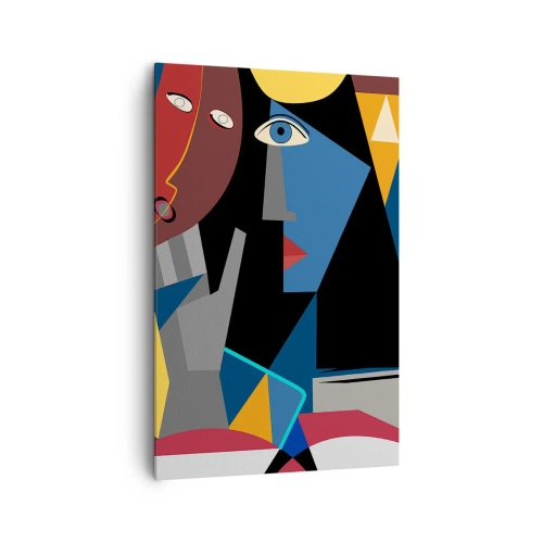 Canvas picture - Conversation of Cubists - 80x120 cm