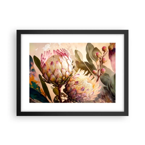 Poster in black frame - Tender Caress - 40x30 cm