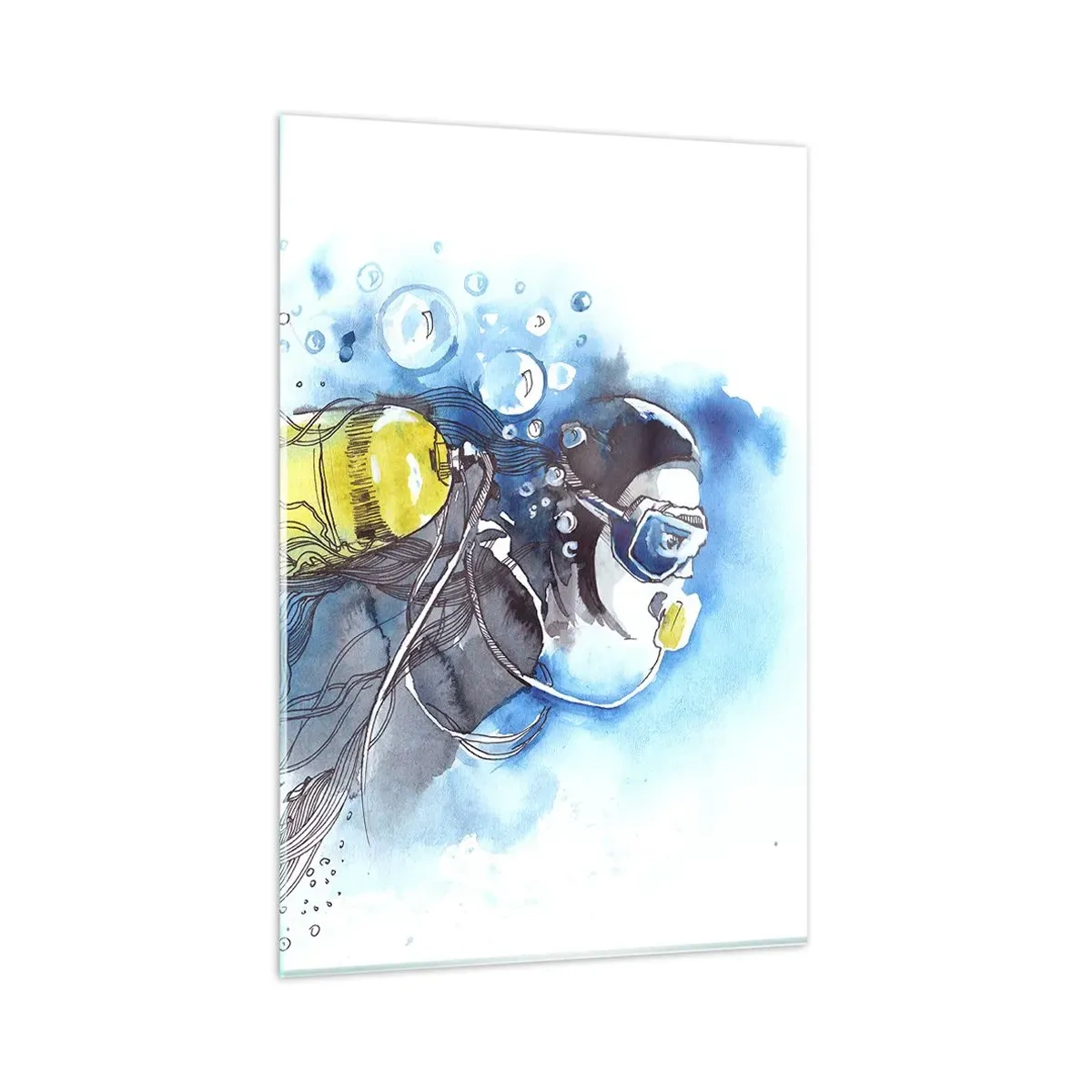 Glass picture - Big Blue - 80x120 cm