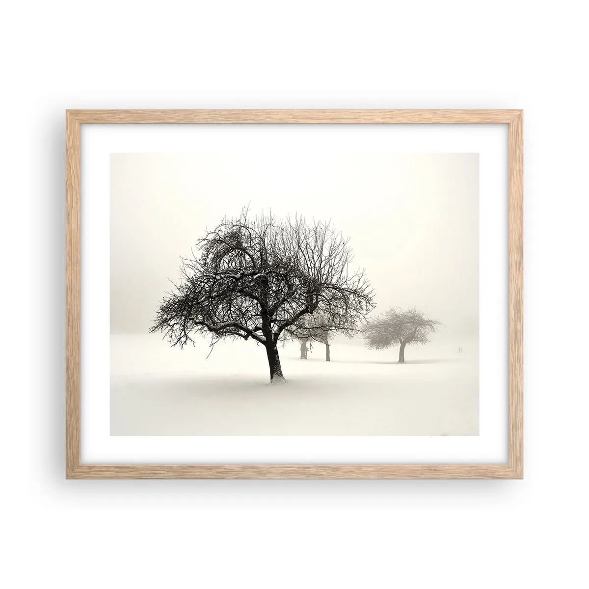 Poster in light oak frame - Winter Dream - 50x40 cm