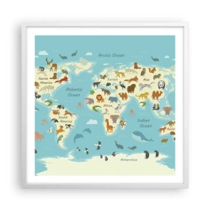 Poster in white frmae - Good Neighbours - 60x60 cm