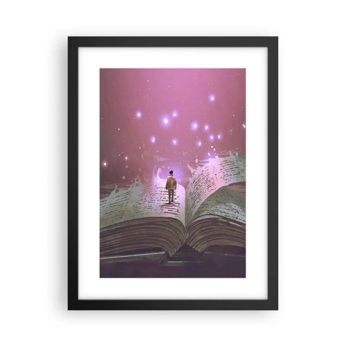 Poster in black frame - Invitation to Another World -Read It! - 30x40 cm