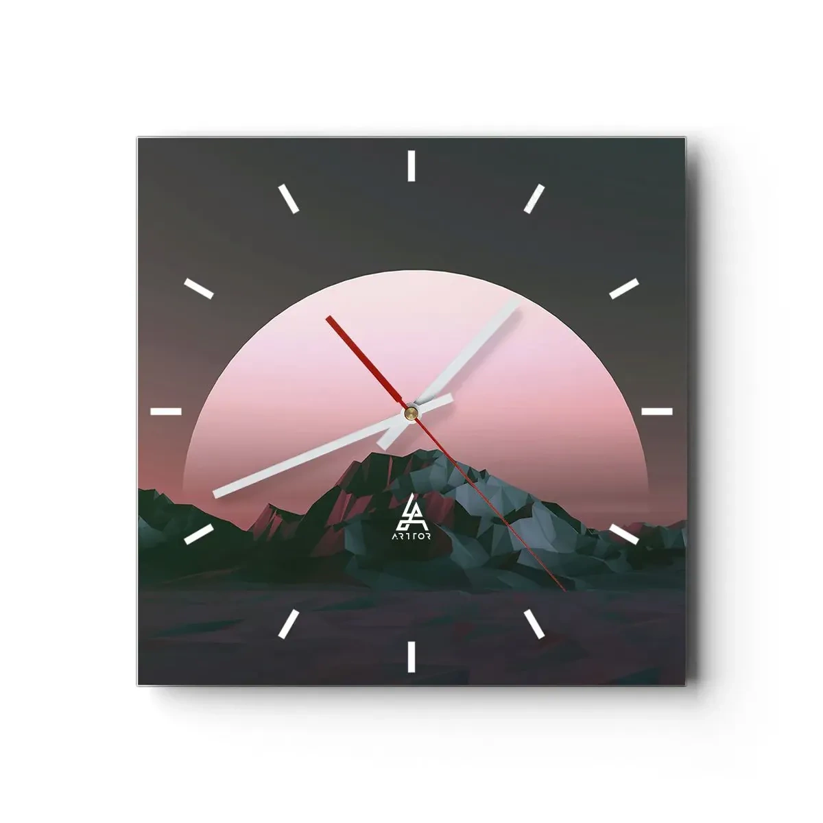 Wall clock - Clock on glass - In a Neighbouring Galaxy - 40x40 cm