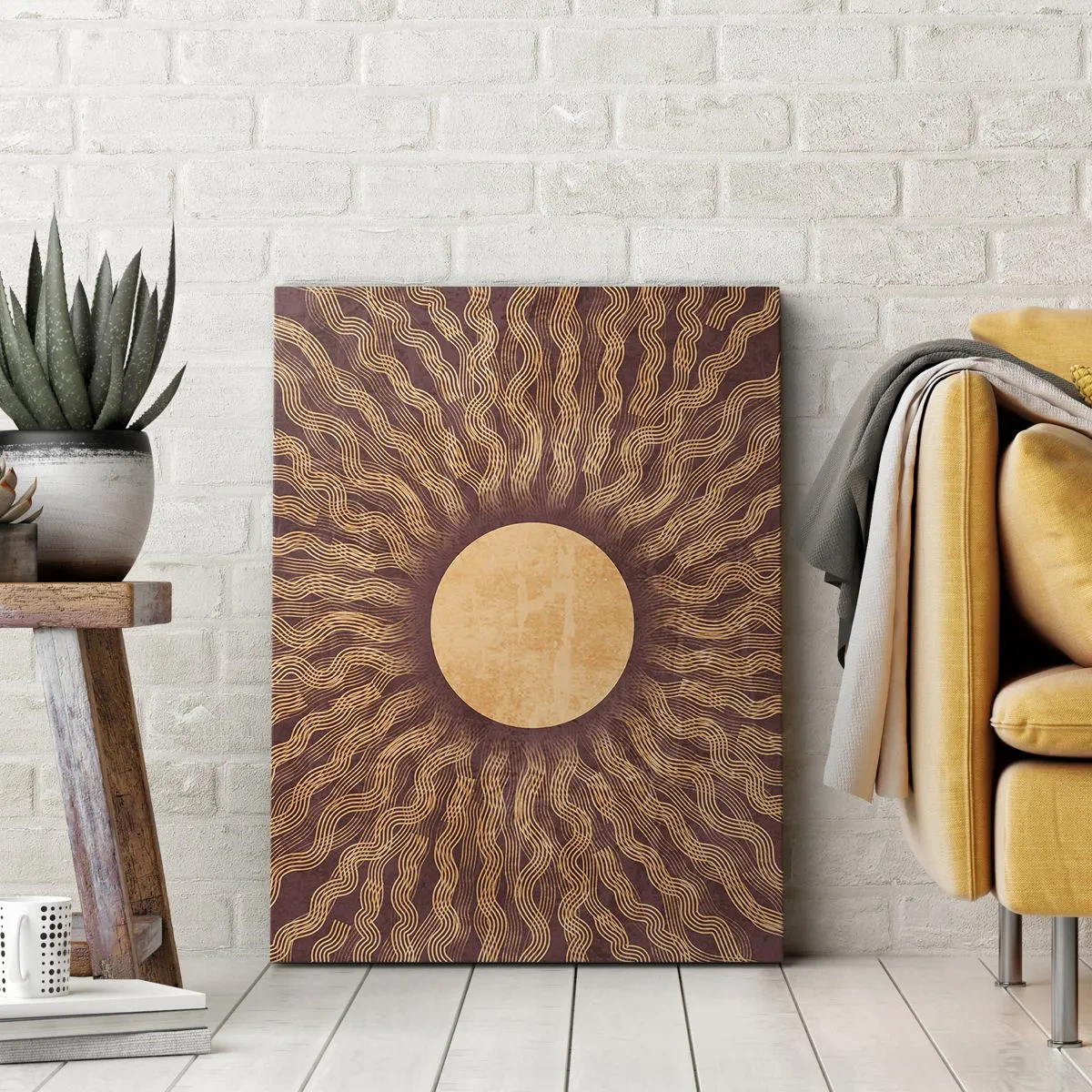 Canvas picture - Sun Icon - 45x80 cm