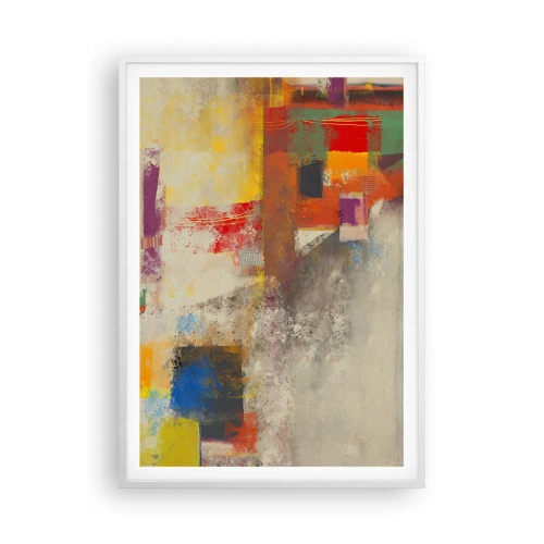 Poster in white frmae - Geometry of Colours - 70x100 cm