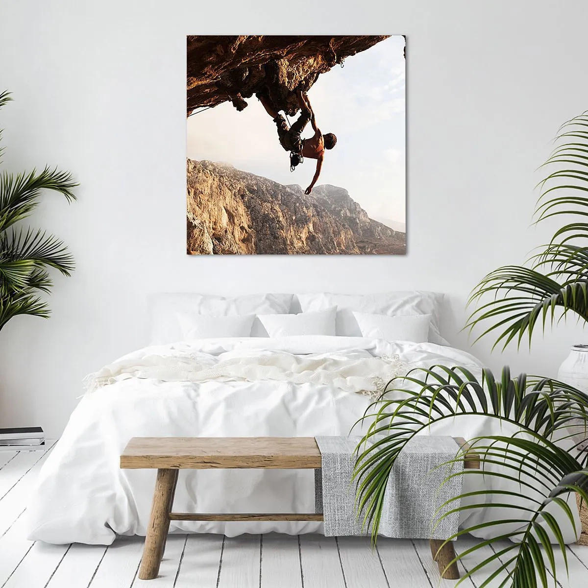 Canvas picture - The Whole World on a Sharp Cliff - 30x30 cm