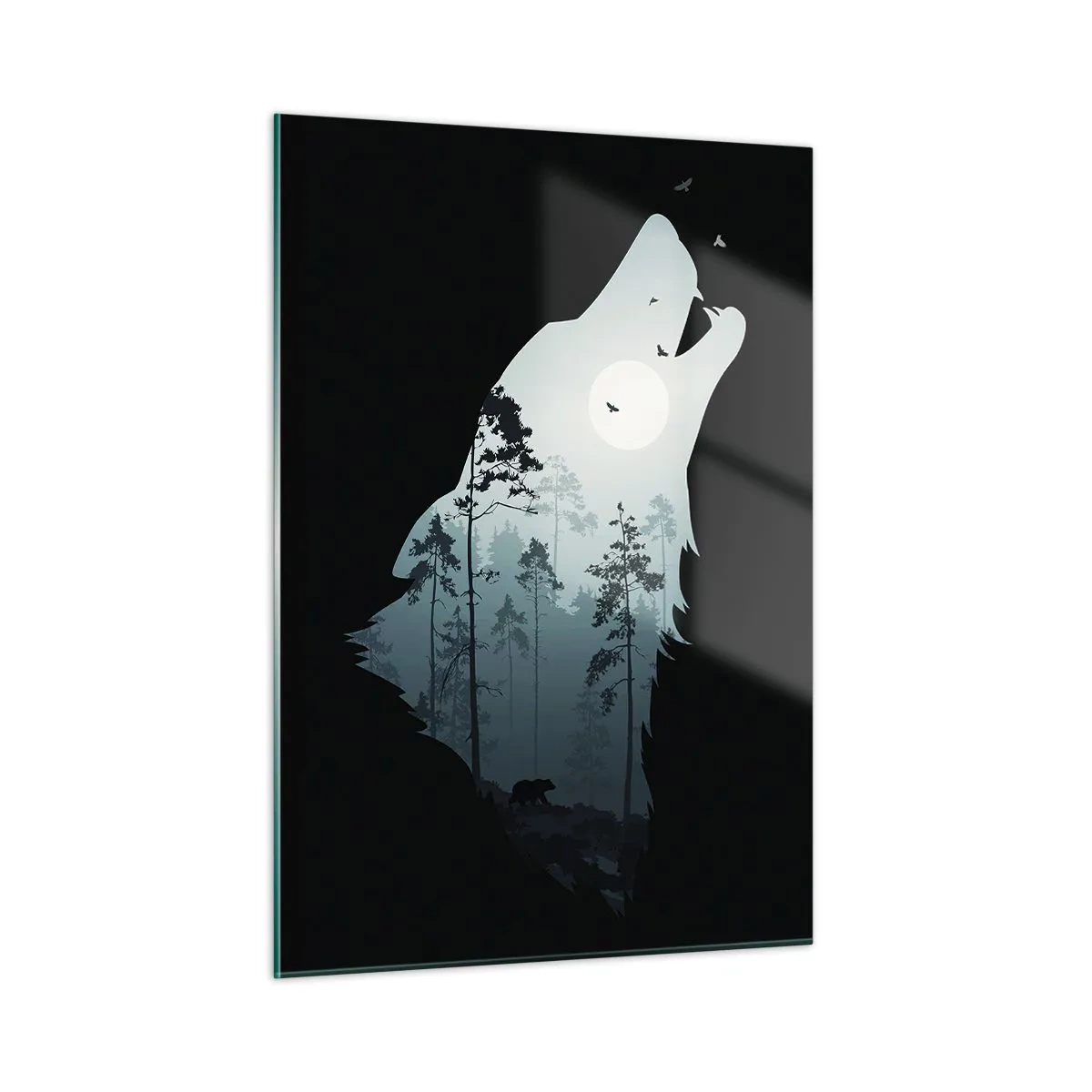 Glass picture - Sound of a Night Forest - 50x70 cm