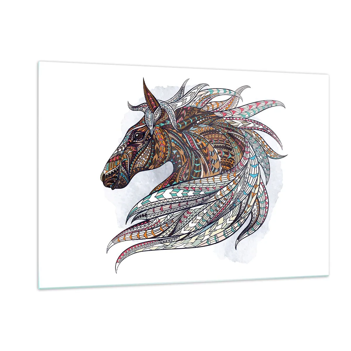 Glass picture - Horse of a Celtic Warrior - 120x80 cm