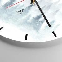 Clock face with lines