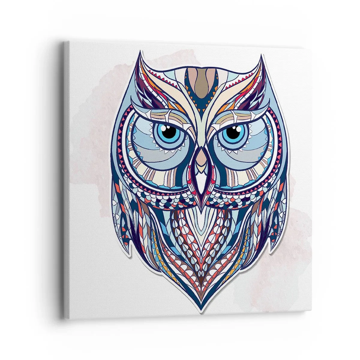 Canvas picture - Ornamental Owl - 30x30 cm