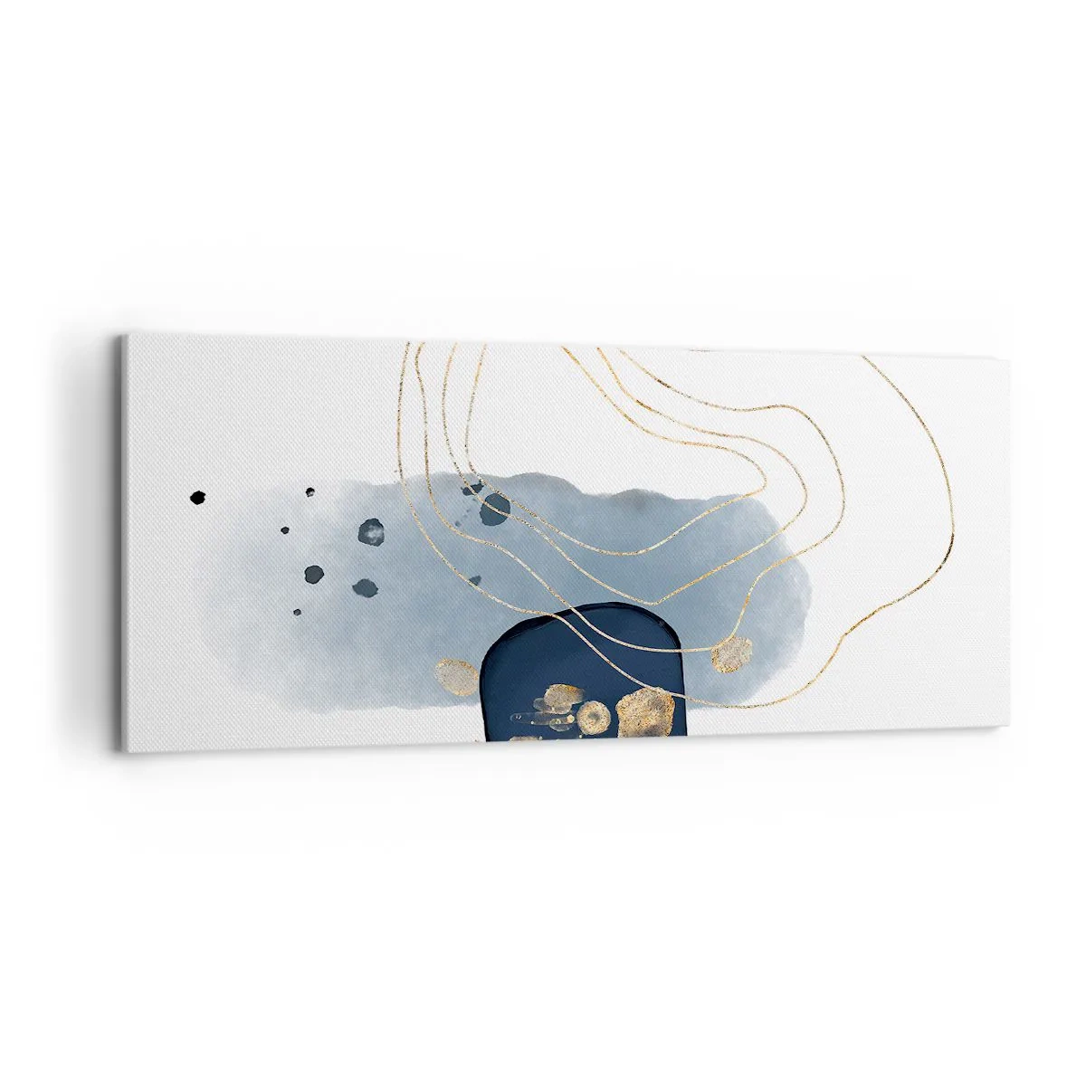 Canvas picture - Blue and Gold Fantasy - 100x40 cm