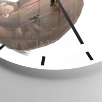 Clock face with lines