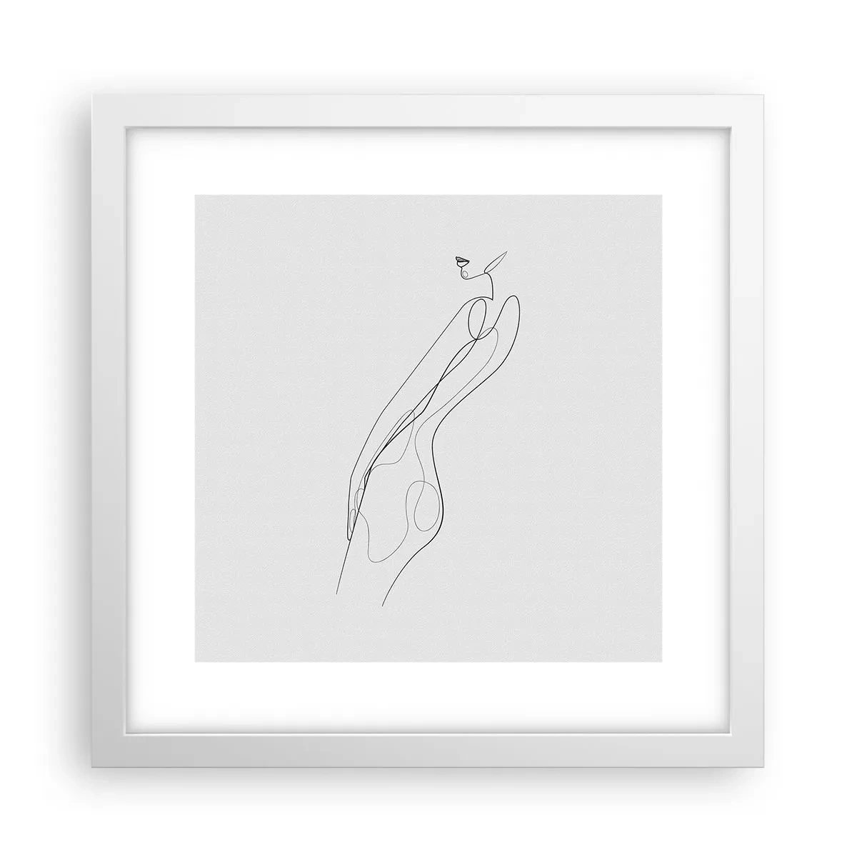 Poster in white frmae - Barely a Promise - 30x30 cm