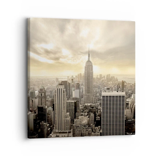 Canvas picture - New York Woven in Grey - 30x30 cm