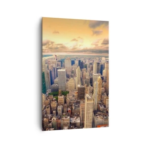 Canvas picture - Metropolis in Gold - 80x120 cm
