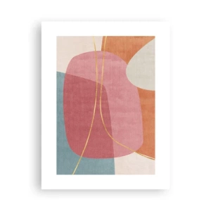 Poster - Pastel Composition with a Golden Note - 30x40 cm