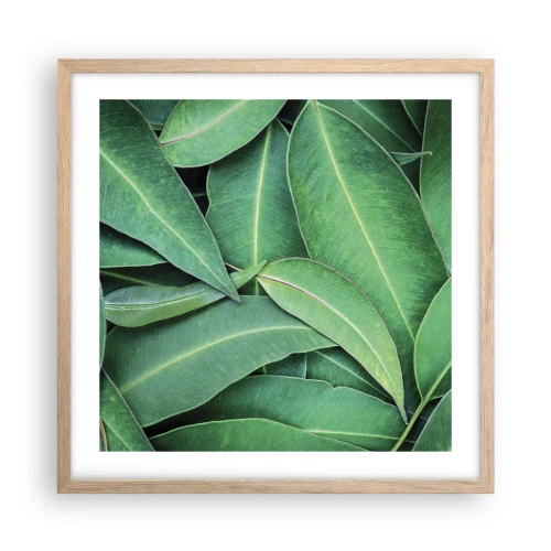 Poster in light oak frame - Juicy and Fresh - 50x50 cm