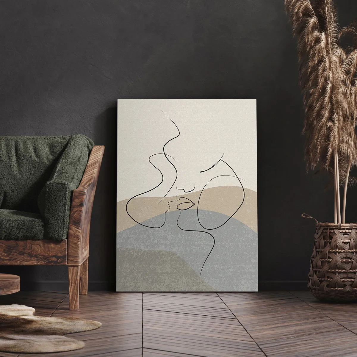 Canvas picture - Like with a Paintbrush Stroke - 50x70 cm