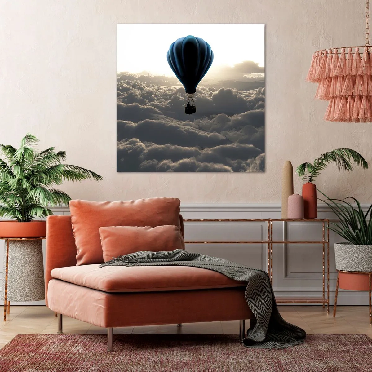 Canvas picture - Wanderer above Clouds - 50x50 cm