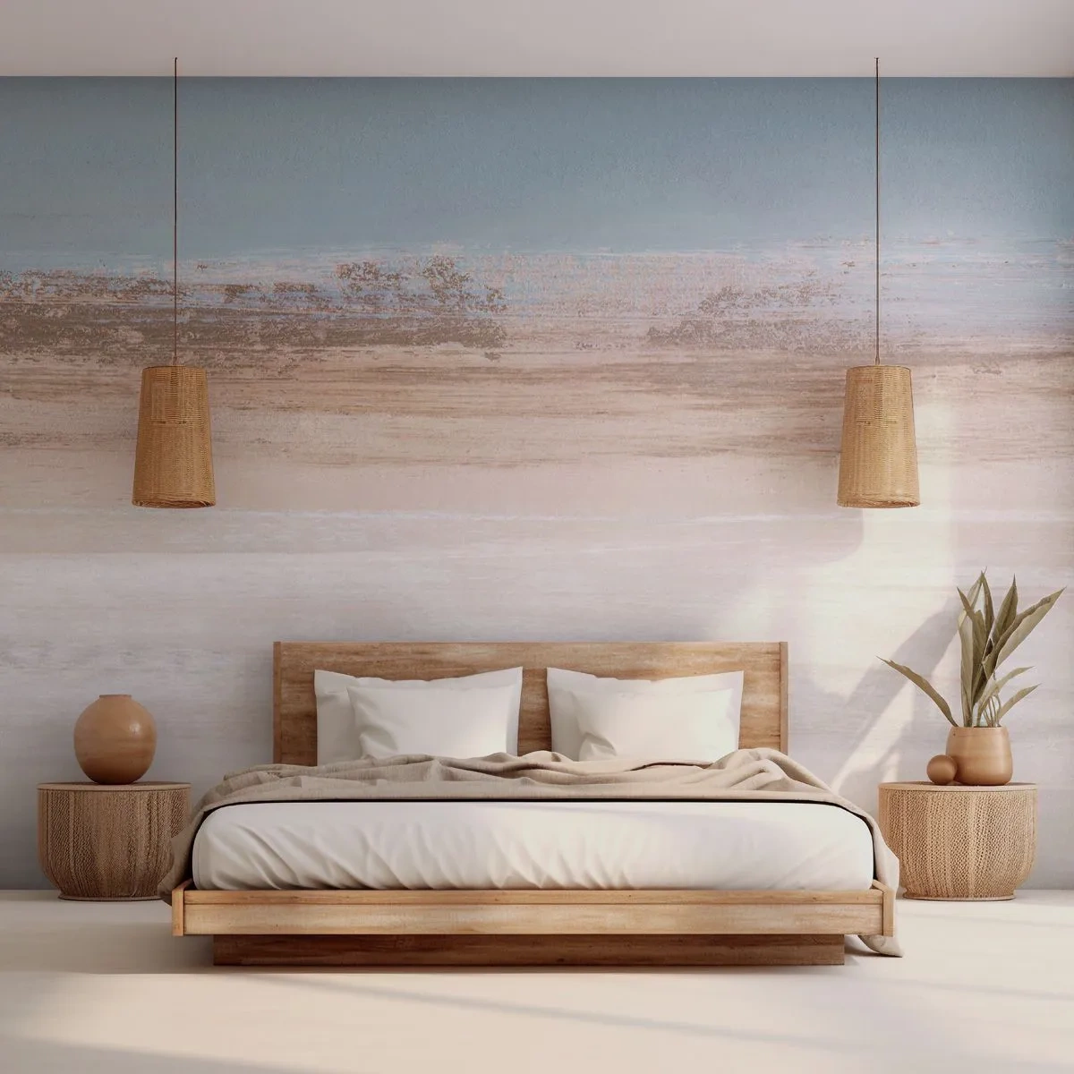 Self-Adhesive Photo Wallpaper Deluxe Sticker - Ambiguous Landscape - Piece, Bright, Minimalism - 500x350 cm