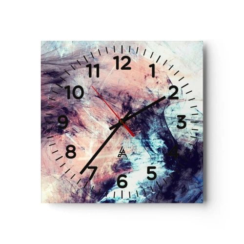 Wall clock - Clock on glass - Feel the Wind - 30x30 cm
