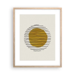 Poster in light oak frame - Abstract Shivering from Heat - 40x50 cm
