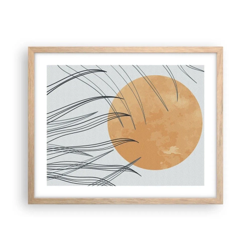 Poster in light oak frame - Always Towards the Sun - 50x40 cm